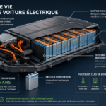 Durée de vie batterie voiture électrique : coupe transversale d'un pack de batteries lithium-ion