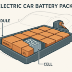Durée de vie batterie voiture électrique : coupe transversale d'un pack de batteries lithium-ion